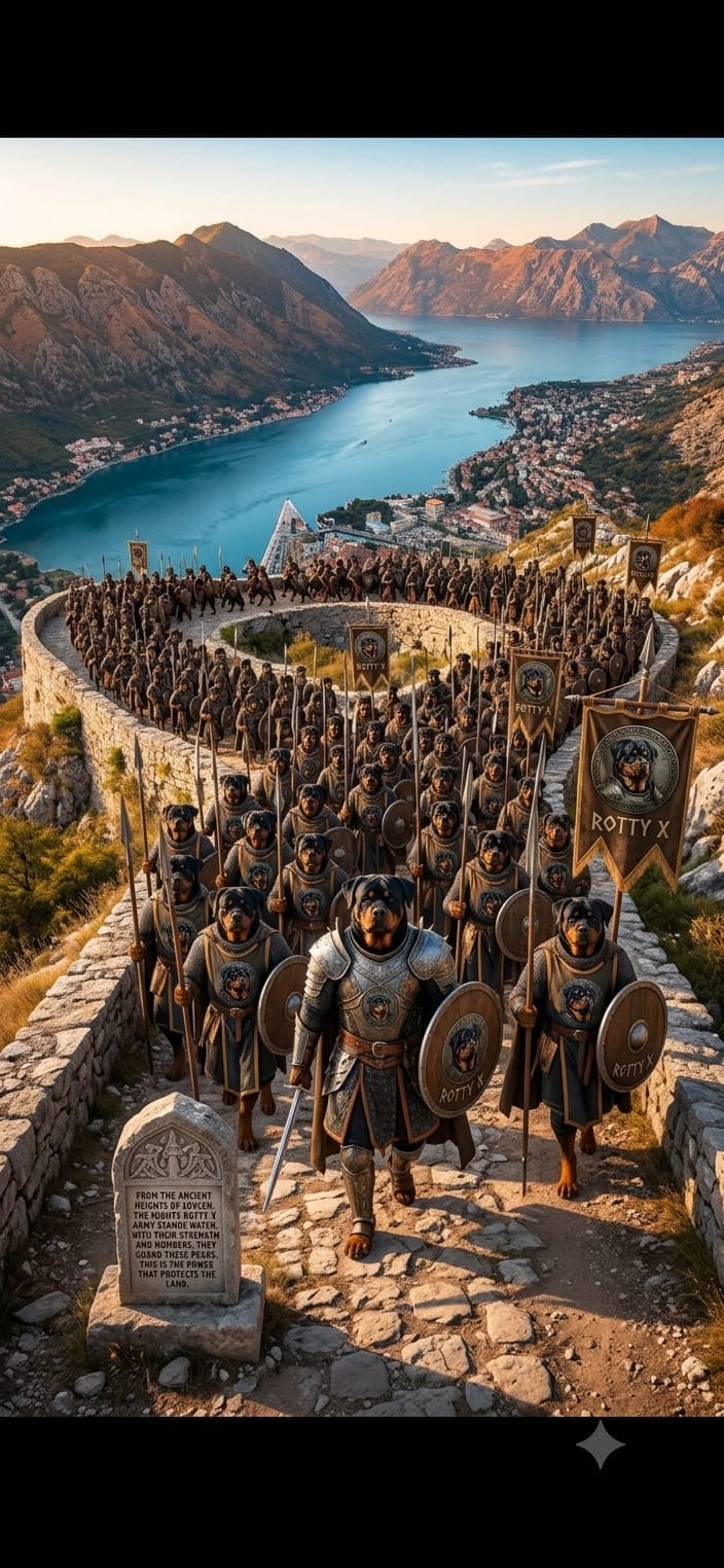 Rotty X legion marching above Kotor